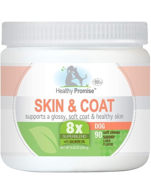 Four Paws Healthy Promise Dog Supplements for Skin and Coat Soft Chews Skin and Coat 1ea/90 ct