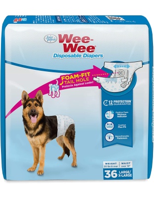 Four Paws Wee-Wee Disposable Dog Diapers Diaper 1ea/Large/XL (36 ct)