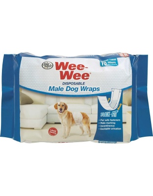 Four Paws Wee-Wee Disposable Male Dog Wraps Male Wraps 1ea/Medium/Large (36 ct)