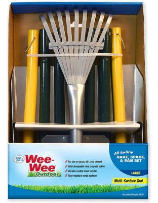 Four Paws Wee-Wee All-in-One Dog Poop Rake, Spade and Pan Set Rake, Spade & Pan 1ea/Large, 9.5 in X 10 in X 38 in