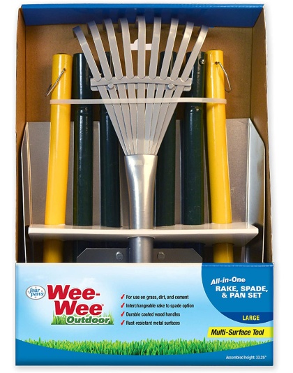 Four Paws Wee-Wee All-in-One Dog Poop Rake, Spade and Pan Set Rake, Spade & Pan 1ea/Large, 9.5 in X 10 in X 38 in
