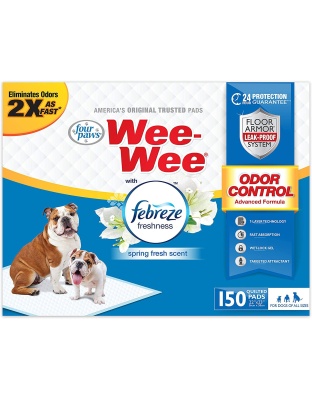 Four Paws Four Paws Wee-Wee Odor Control Dog Training Pads with Febreze Freshness 1ea/50 ct, 22 in X 23 in