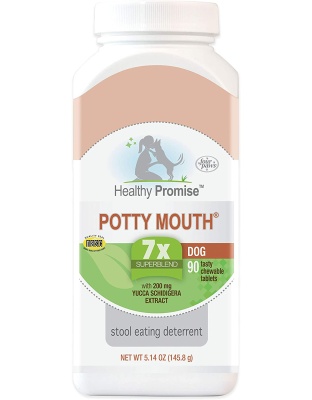 Four Paws Healthy Promise Potty Mouth Tablets - Coprophagia Stool Eating Deterrent for Dogs Potty Mouth 1ea/90 ct