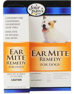 Four Paws Aloe Ear Mite Treatment 1ea/3/4 oz