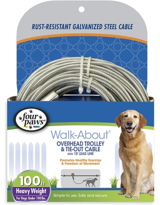 Four Paws Heavy Weight Dog Trolley Exerciser Silver 1ea/100 ft