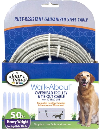 Four Paws Heavy Weight Dog Trolley Exerciser Silver 1ea/50 ft