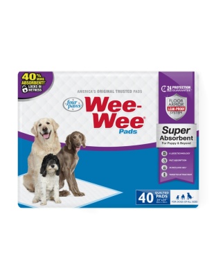 Four Paws Four Paws Wee-Wee Super Absorbent Pads for Dogs 1ea/40 ct