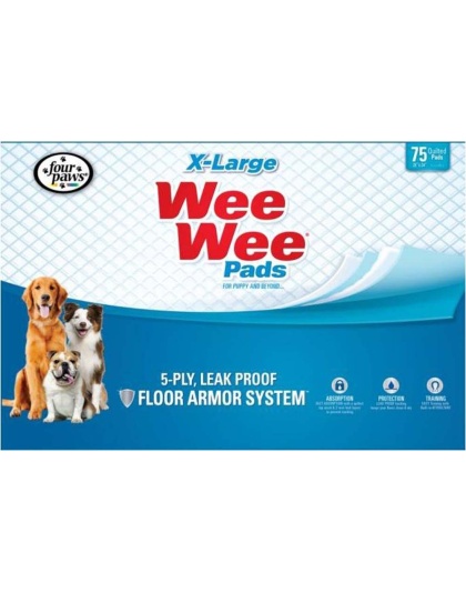 Four Paws Four Paws Wee-Wee Superior Performance X-Large Dog Pee Pads 1ea/75 ct, 28 in X 34 in