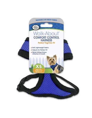 Four Paws Comfort Control Dog Harness Blue 1ea/Extra SMall
