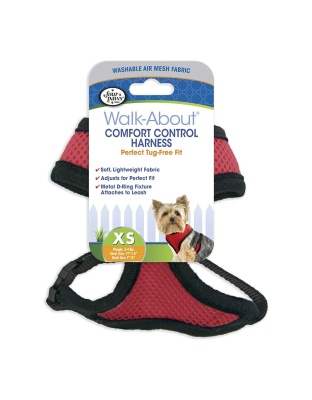 Four Paws Comfort Control Dog Harness Red 1ea/Extra SMall