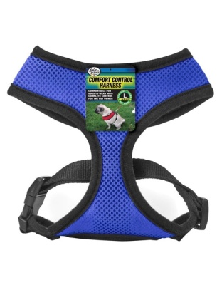 Four Paws Comfort Control Dog Harness Blue 1ea/Large