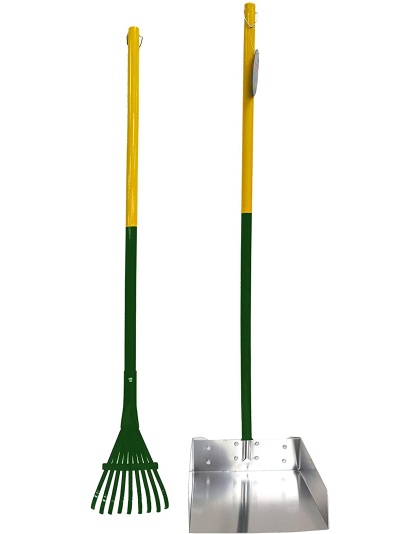 Four Paws Dog Rake & Scooper Set for Pet Waste Pick-up Rake & Pan Set 1ea/Large, 9.5 in X 10 in X 38 in
