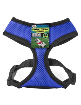 Four Paws Comfort Control Dog Harness Blue 1ea/SMall