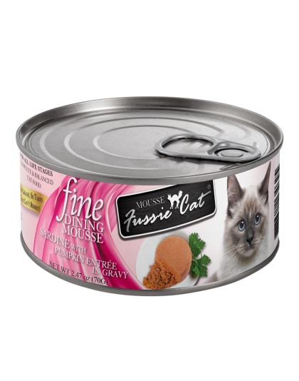 Fussie Cat Fine Dining Mousse Sardine with Pumpkin 2.47oz. (Case of 24)