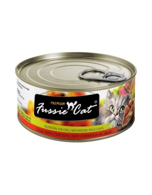 Fussie Cat Premium Tuna Chicken liver In Aspic 2.82oz. (Case of 24)