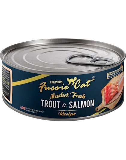 Fussie Cat Market Fresh Trout & Salmon Pate 5.5oz. (Case of 24)