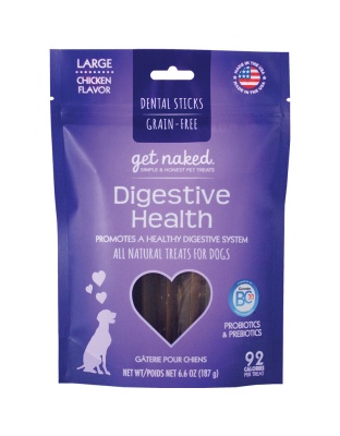 Get Naked Digestive Health Grain-Free Dental Stick Dog Treats Chicken 1ea/6.6 oz, LG