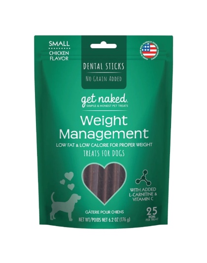 Get Naked Weight Management Grain-Free Dental Stick Dog Treats Chicken 1ea/6.2 oz, SM