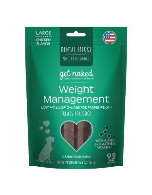 Get Naked Weight Management Grain-Free Dental Stick Dog Treats Chicken 1ea/6.6 oz, LG