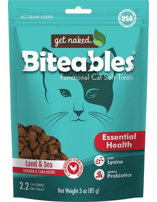 Get Naked Biteables Essential Health Functional Cat Soft Treats 3oz.