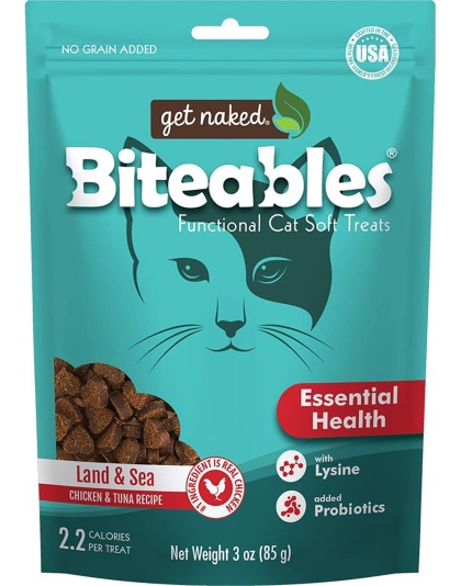 Get Naked Biteables Essential Health Functional Cat Soft Treats 3oz.