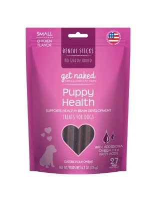 Get Naked Puppy Health Grain-Free Dental Stick Dog Treats Chicken 1ea/6.2 oz, SM