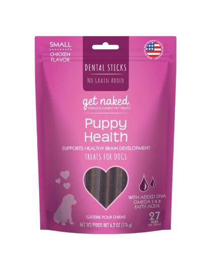 Get Naked Puppy Health Grain-Free Dental Stick Dog Treats Chicken 1ea/6.2 oz, SM