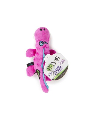Godog Just For Me Gator Dog Toy Pink Mini