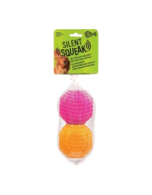 Godog Silent Squeak Ball Dog Toys Assorted 2 Count