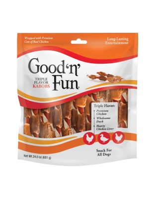 Good 'N' Fun Triple Flavor Kabobs Chicken/Duck/Liver 24oz.