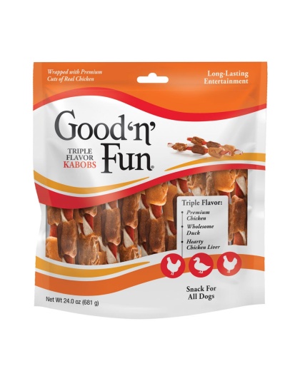 Good 'N' Fun Triple Flavor Kabobs Chicken/Duck/Liver 24oz.