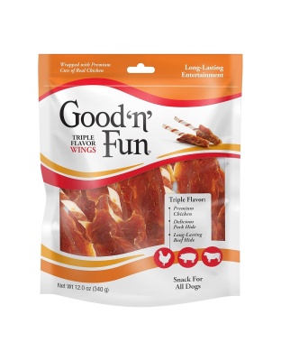 Good 'N' Fun Triple Flavor Wings Pork/Beef/Chicken 12oz.