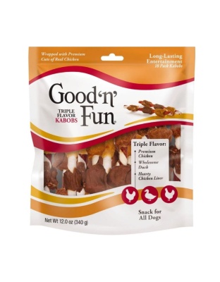 Good 'N' Fun Triple Flavor Kabobs Chicken/Duck/Liver 12oz.
