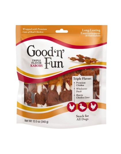 Good 'N' Fun Triple Flavor Kabobs Chicken/Duck/Liver 12oz.