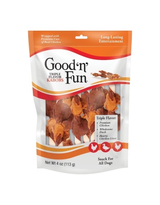 Good 'N' Fun Triple Flavor Kabobs Chicken/Duck/Liver 4oz.