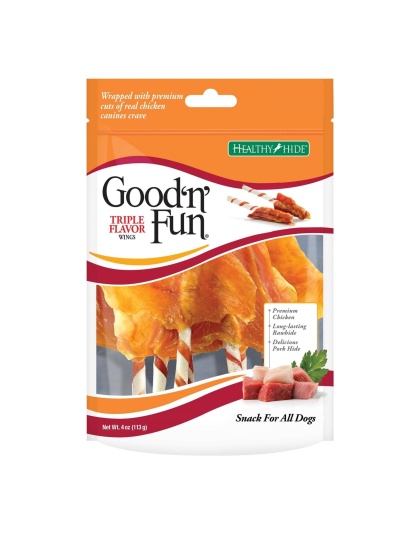 Good 'N' Fun Triple Flavor Wings Chicken/Pork/Beef 4oz.