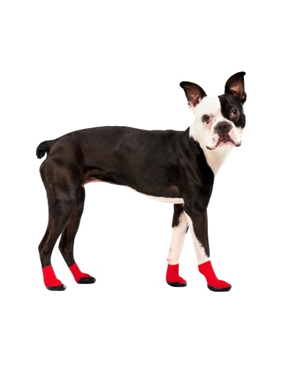 Goo-Eez Athleticaz Dog Boots Black/Red XXSmall 2Pk