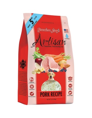 Grandma Lucys Dog Freeze-Dried Artisan Grain Free Pork 1Lb