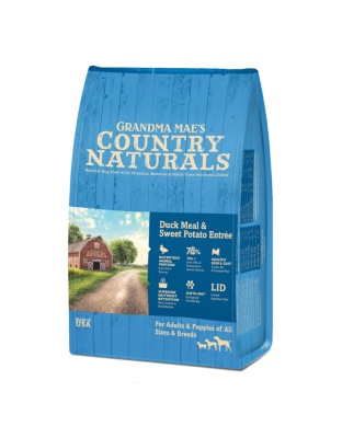 Grandma Mae's Country Naturals Dry Dog Food Duck Meal & Sweet Potato 18ea/9 oz