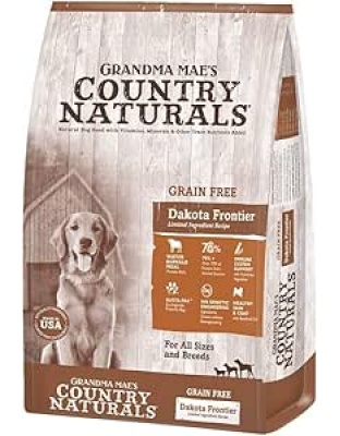 Grandma Mae's Country Naturals Grain Free Dry Dog Food Dakota Frontier Buffalo 18ea/9 oz