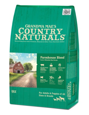 Grandma Mae's Country Naturals Premium All Natural Dry Dog Food Pork 1ea/4 lb