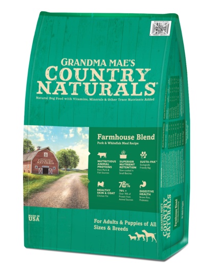 Grandma Mae's Country Naturals Premium All Natural Dry Dog Food Pork 1ea/4 lb