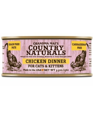 Grandma Mae's Country Naturals Grain Free Wet Cat Food Chicken 24ea/5.5 oz, 24 pk