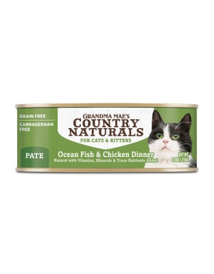 Grandma Mae's Country Naturals Grain Free Wet Cat Food Ocean Fish & Chicken 24ea/5.5 oz, 24 pk
