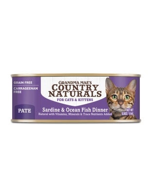 Grandma Mae's Country Naturals Grain Free Wet Cat Food Sardine & Ocean Fish 24ea/5.5 oz, 24 pk