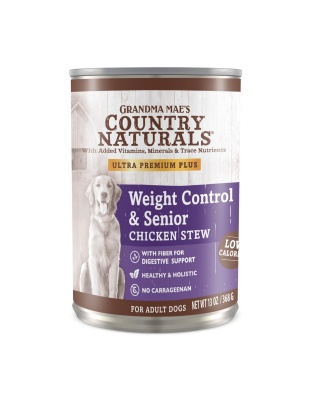 Grandma Mae's Country Naturals Weight Control & Senior Wet Dog Food Chicken Stew, 13oz. (Case of 12)