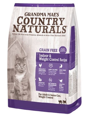 Grandma Mae's Country Naturals Grain Free Indoor & Weight Control Dry Cat Food Chicken 1ea/12 lb