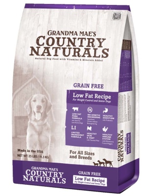 Grandma Mae's Country Naturals Grain Free Low Fat Dry Dog Food Pork 18ea/14 oz