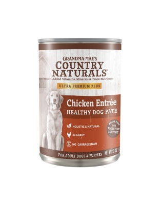 Grandma Mae's Country Naturals Healthy Dog Pate Wet Dog Food Chicken EntrÃ©e, 13oz. (Case of 12)