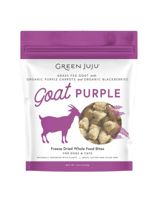 Green Juju Dog Freeze-Dried Goat Purple Topper 7.5oz.